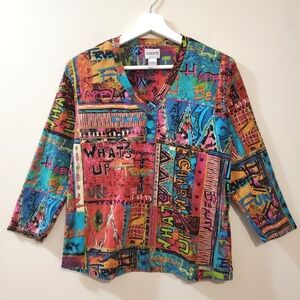 Vintage 90's Chico's - Incredible Printed Top